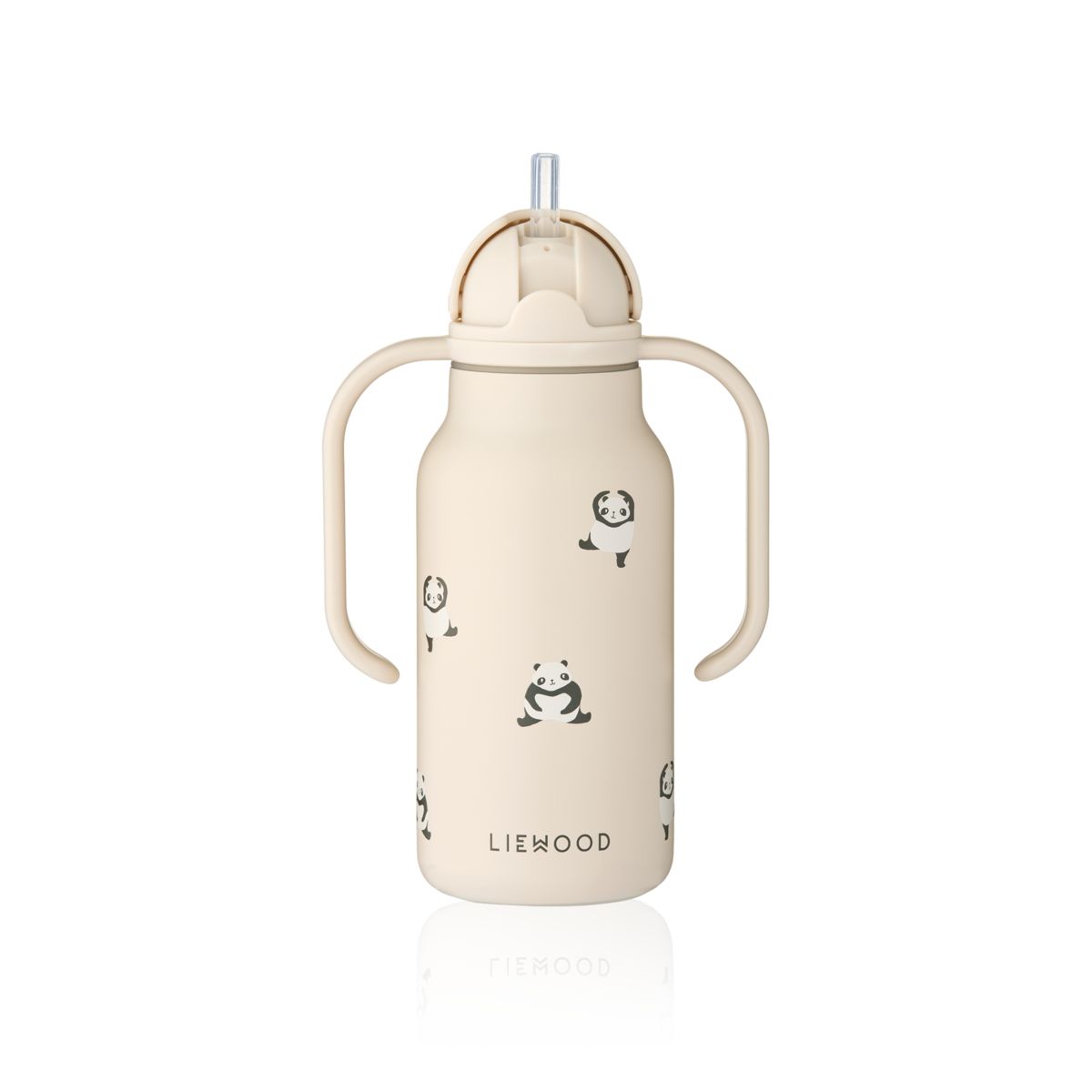 Liewood Bouteille d'eau en acier KIMMIE 250 ml - Mini panda / Sandy - Goude eau