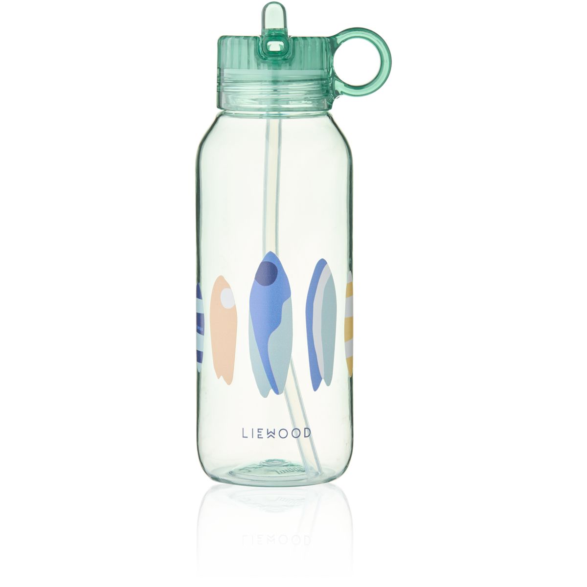 Liewood Bouteille d'Eau en Tritan YANG 500 ml - Boards / Light peppermint - Goude eau