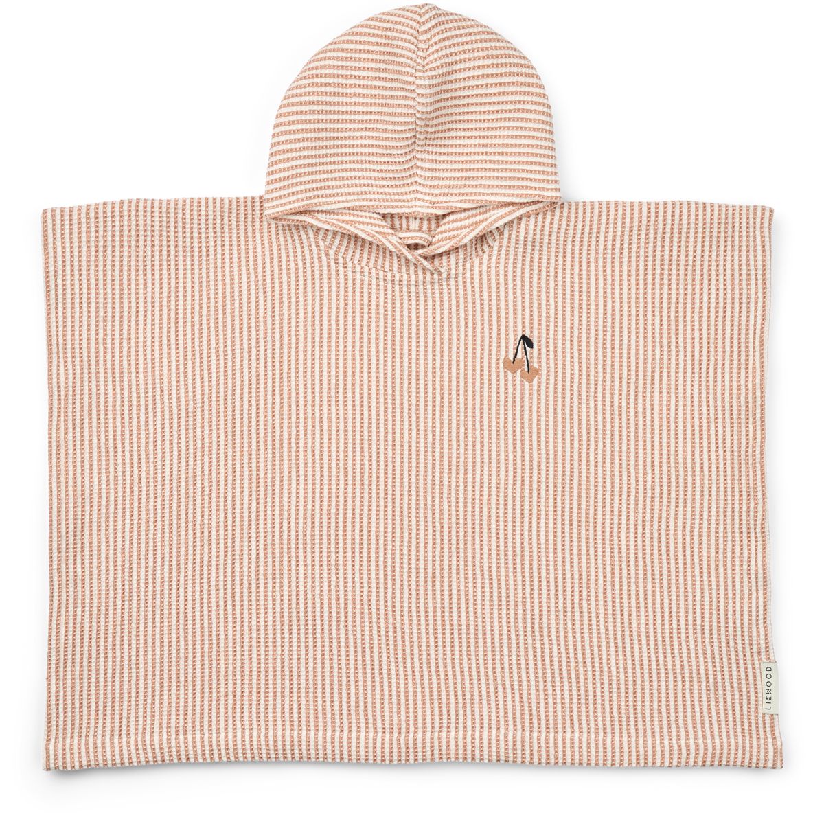 Liewood Poncho broderie PACO - Y/D Stripe tuscany rose / creme de la creme - Peignori / Poncho