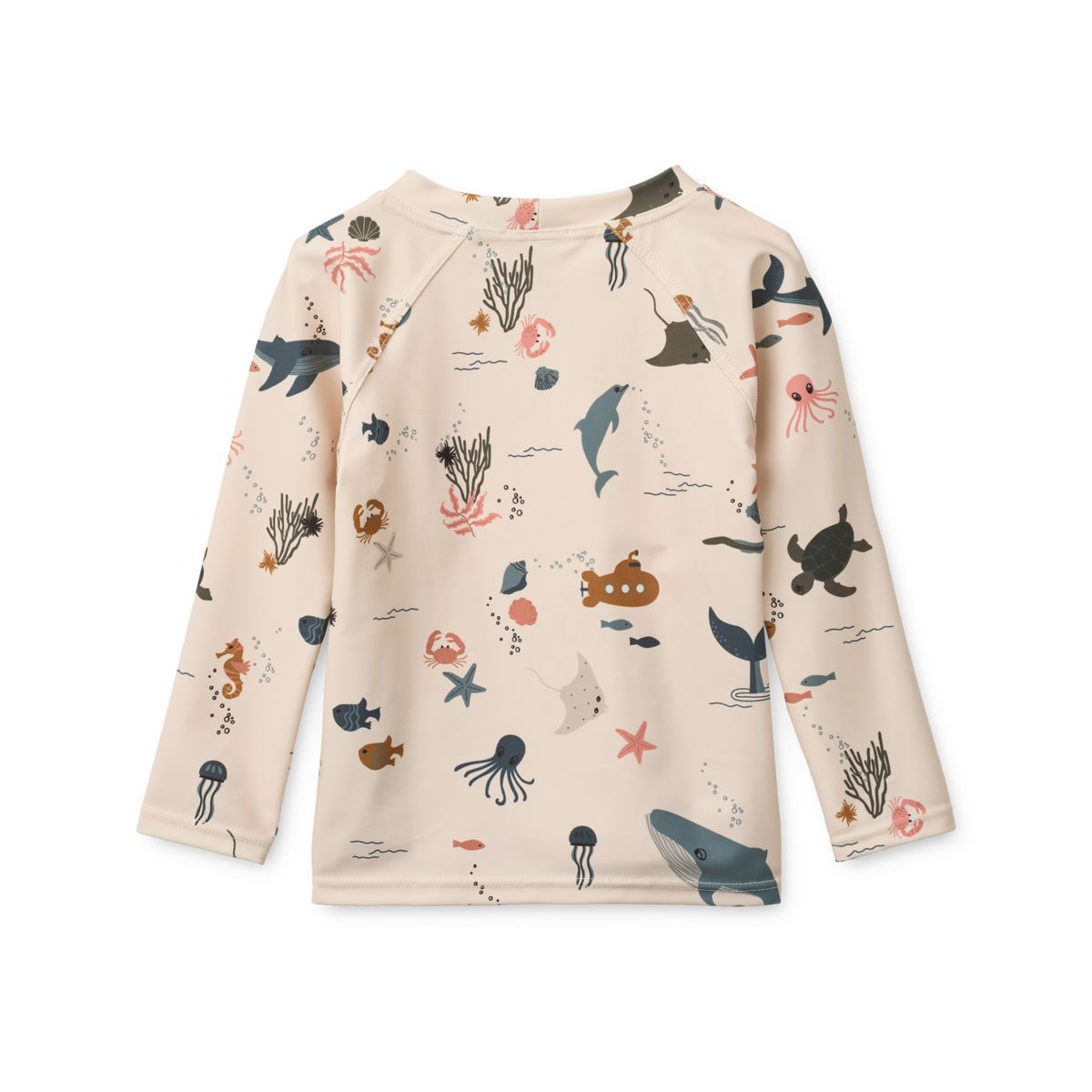 Liewood Noah Printed long-sleeved swim t-shirt - Sea creature / Sandy - SWIM TEE