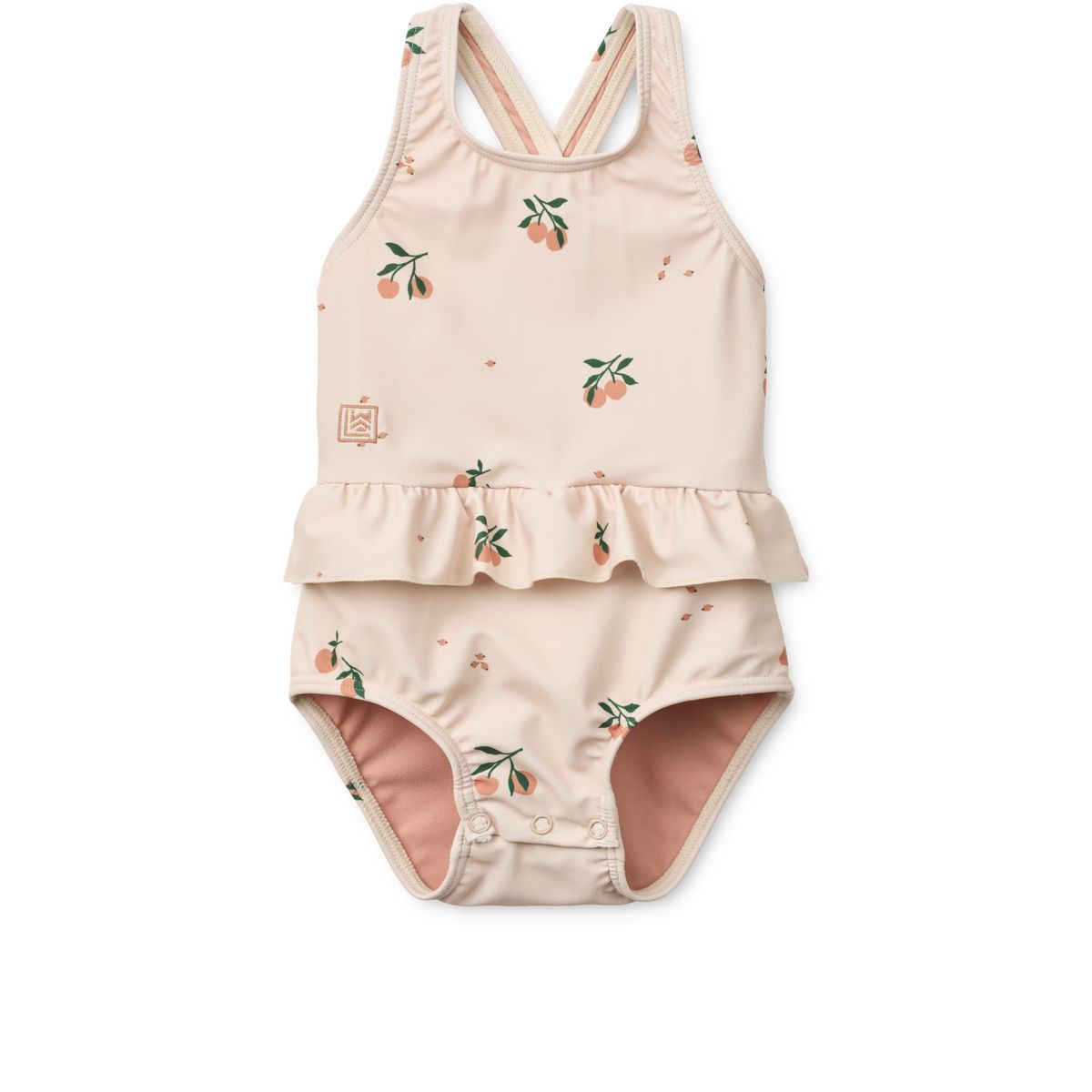 Liewood Amara Baby Printed Swimsuit - Peach / Sea shell - SWIMSUIT