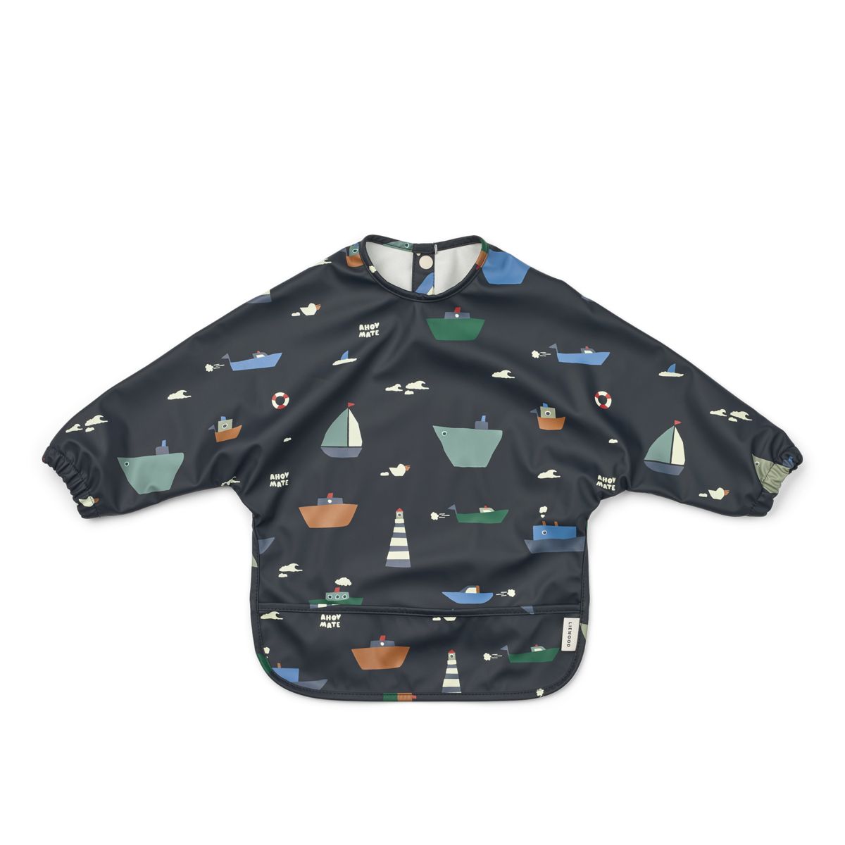 Bavoir avec Manches à Imprimé MERLE - Sailing / Classic navy