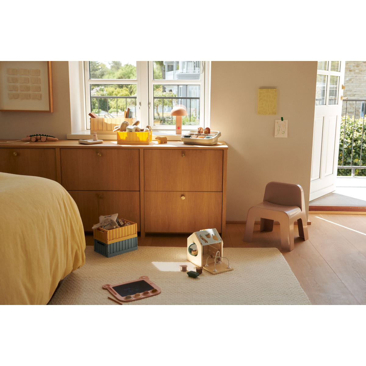 Boîtes de Rangement WESTON - PETIT, Lot de 2 - Lemon yellow