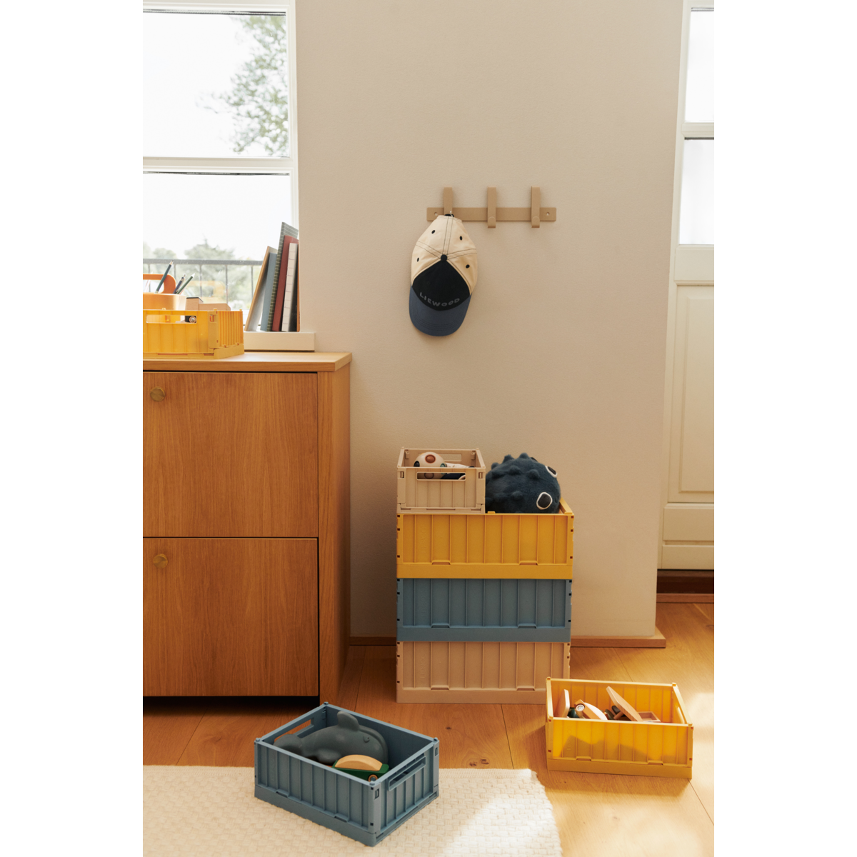 Liewood WESTON Medium Storage Box 2-Pack - Lemon yellow - STORAGE BOX