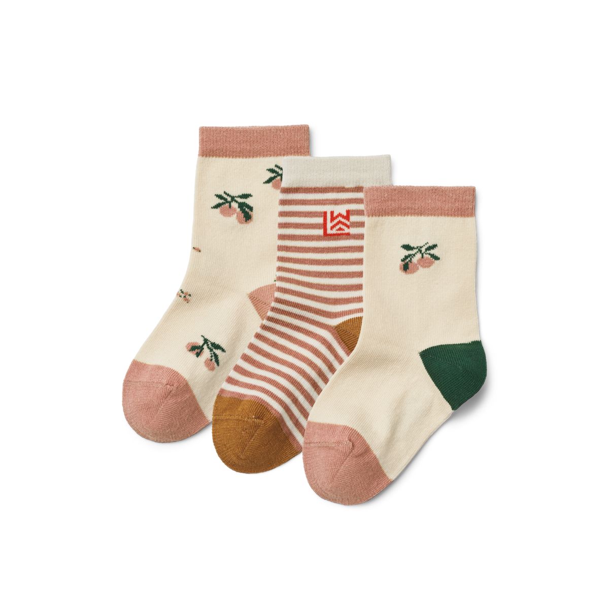 Liewood Paires de Chaussettes SILAS, Lot de 3 - Peach sea shell mix - Chaussettes/Bas