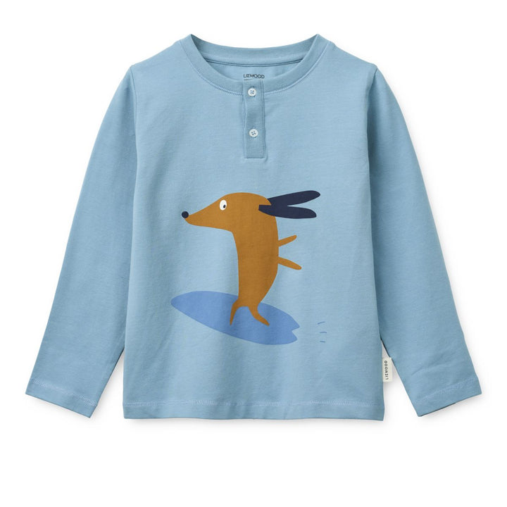 Liewood Ensemble de Pyjama à Imprimé WILHELM - Dog / fun / beach blue / mix - Ensemble pyjama