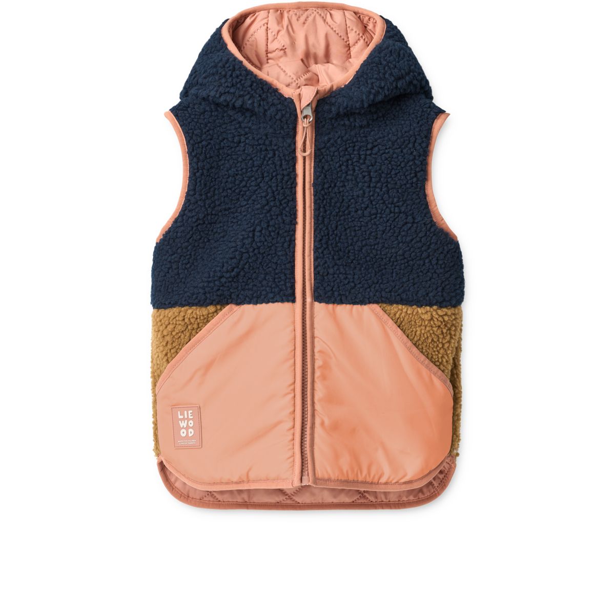 Liewood Veste sans manches réversible Diana - Tuscany rose / Midnight navy - Weste
