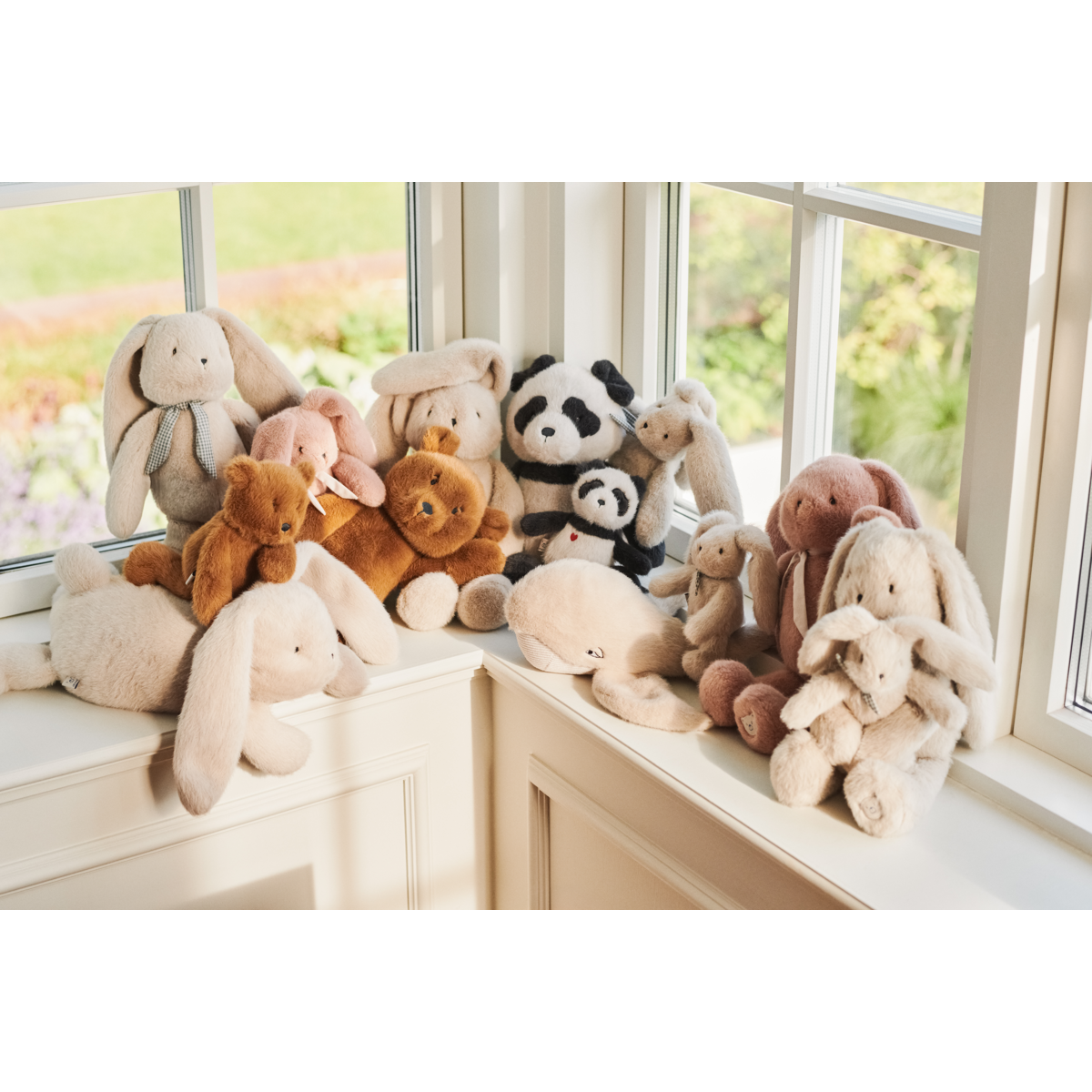 Liewood Peluche Panda BERTO - Sandy / Dark grey - Teddy