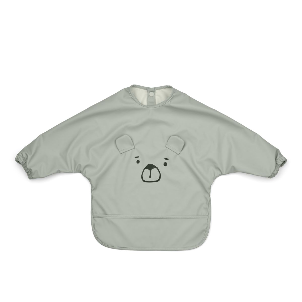 Bavoir avec Manches à Imprimé MERLE - Mr bear dove blue