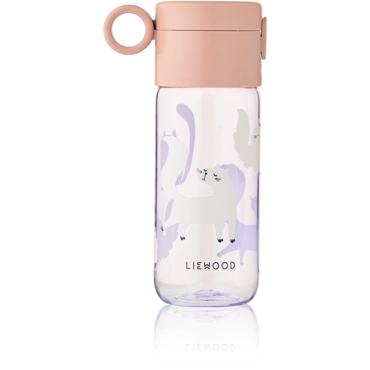 Liewood Clemence Tritan Bottle - Cat / Warm lilac - WATER BOTTLE