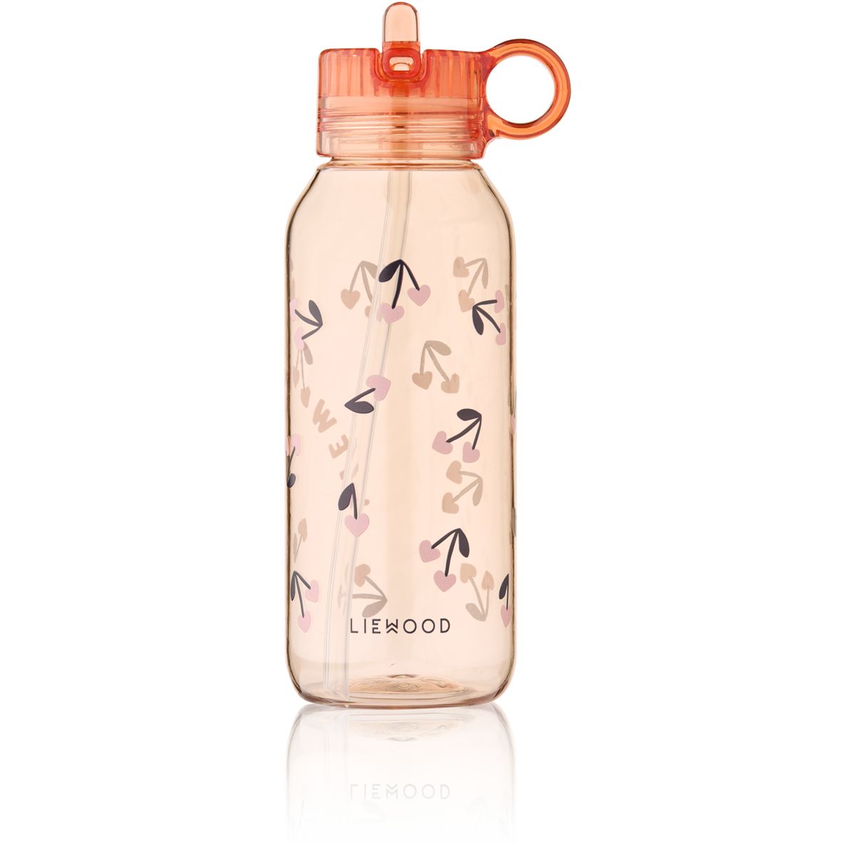 Liewood Yang Tritan Water Bottle 500 ml - Cherry heart / Rosey - WATER BOTTLE