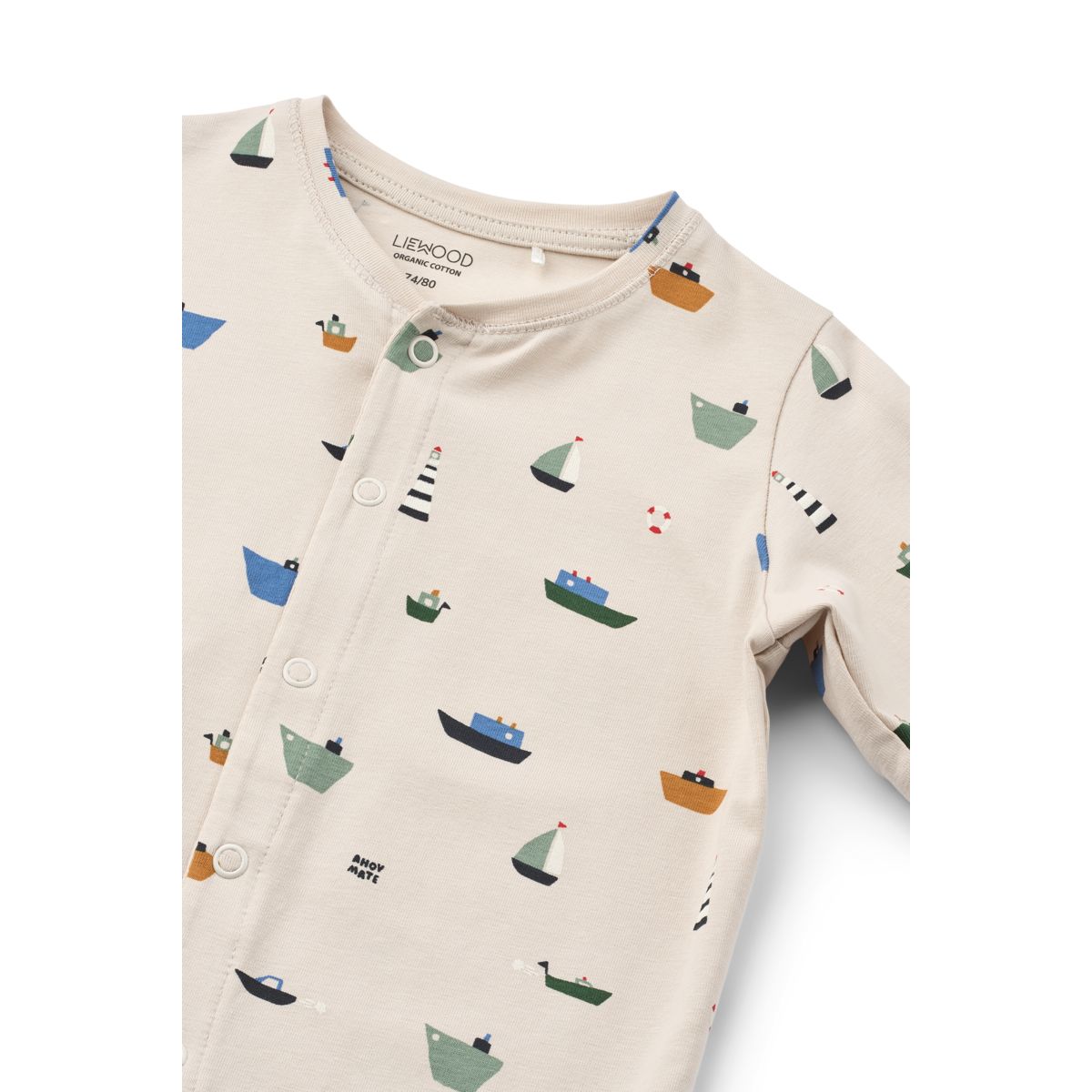 Liewood Combinaison Pyjama à Imprimé BIRK - Mini sailing / Sandy - Combinaison de pyjama