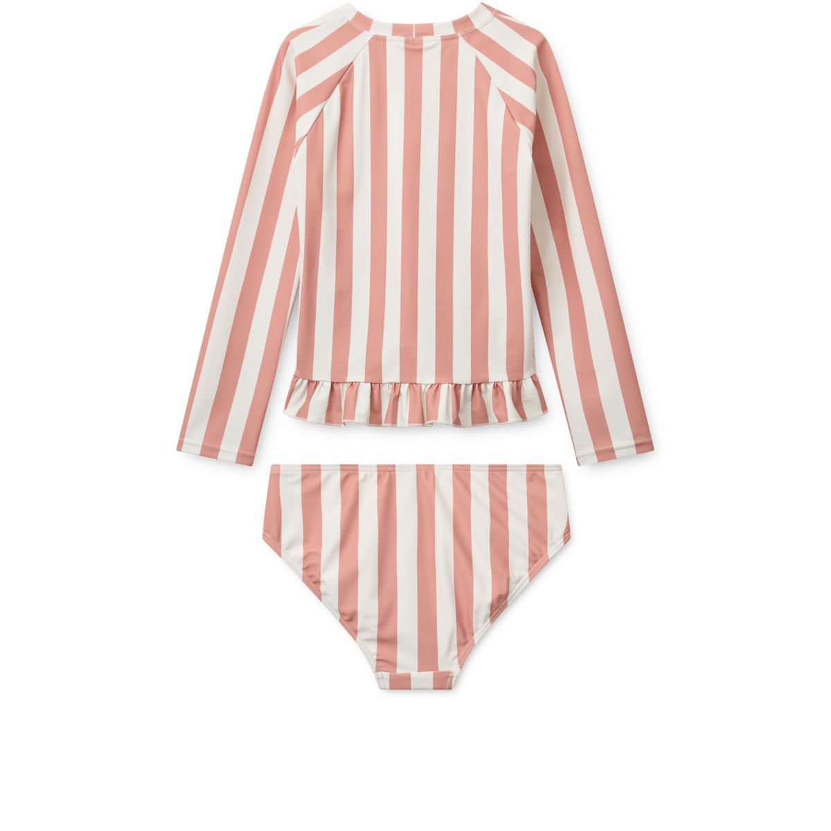 Liewood Dagny Striped Swim Set - Coral blush / creme de la creme stripe - SWIM SET