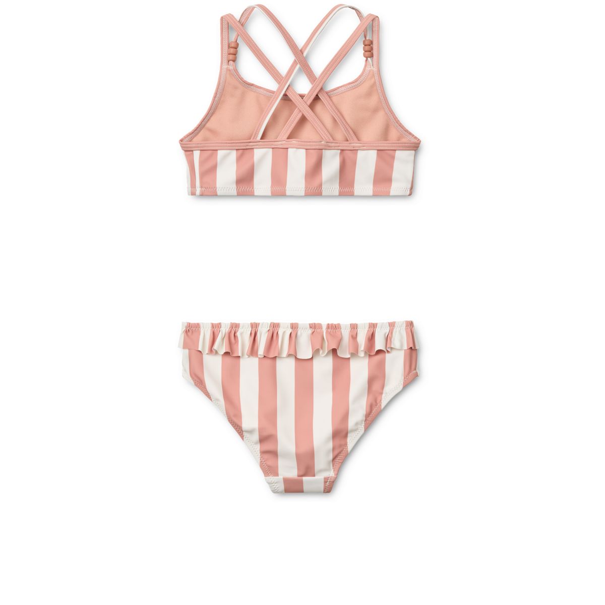 Liewood Belle Striped Bikini - Coral blush / creme de la creme stripe - BIKINI