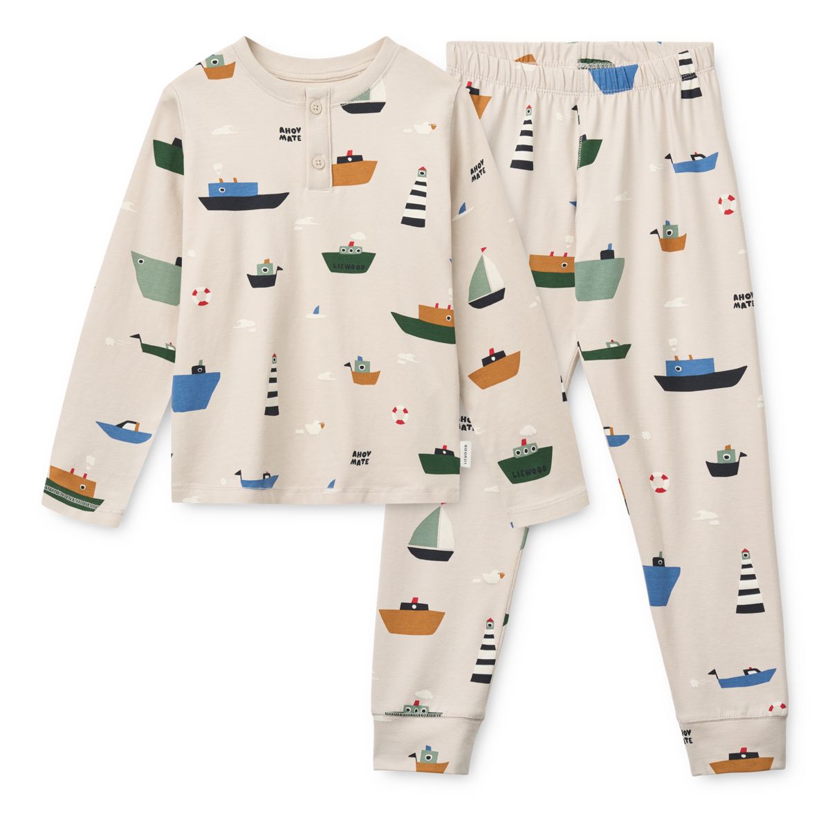 Liewood Ensemble de Pyjama à Imprimé WILHELM - Sailing / Sandy - Ensemble pyjama