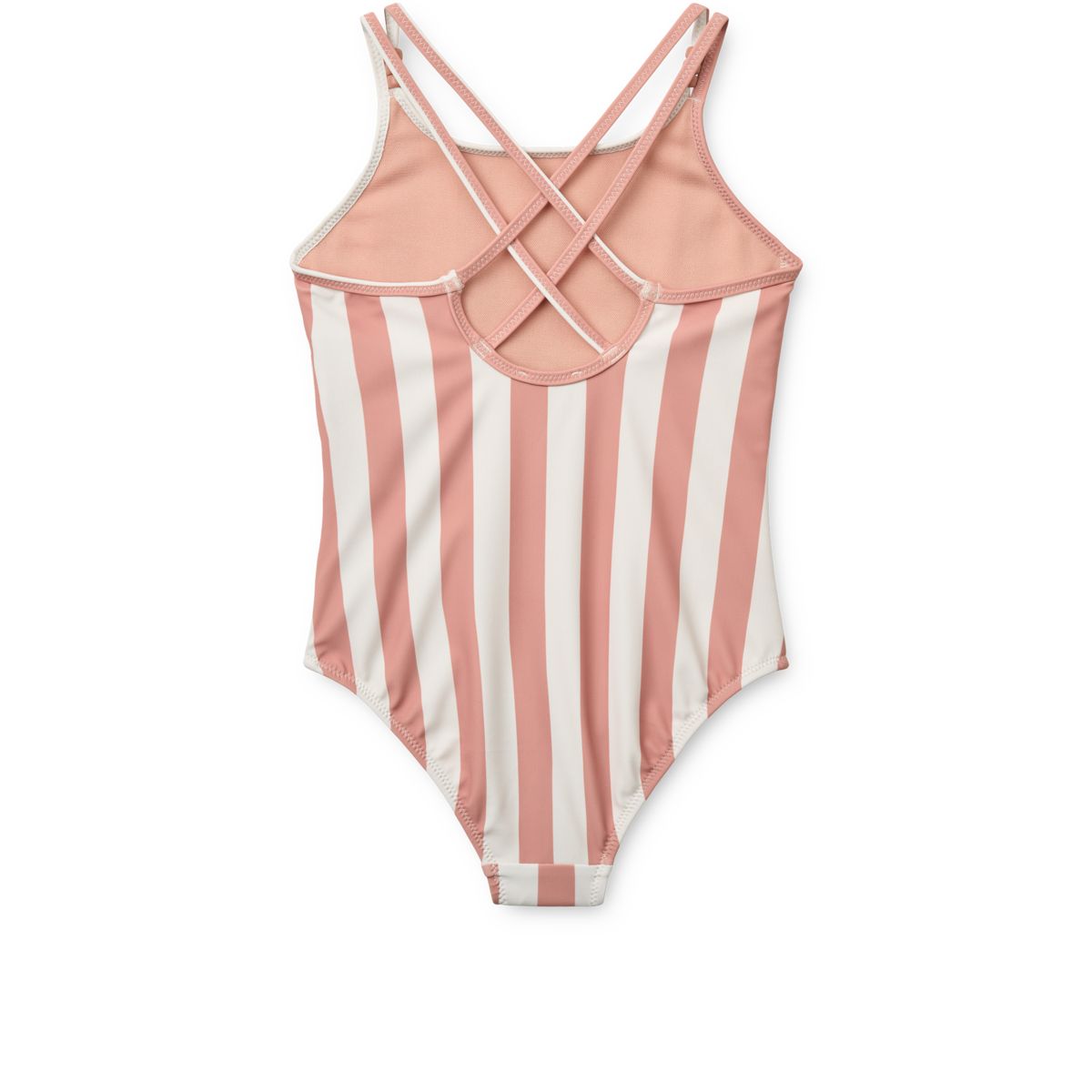 Liewood Suna Striped Swimsuit - Coral blush / creme de la creme stripe - SWIMSUIT