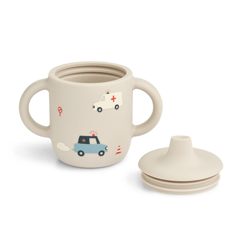 Liewood Gobelet en silicone Neil 150 ml - Emergency vehicle / Sandy - Gobelet