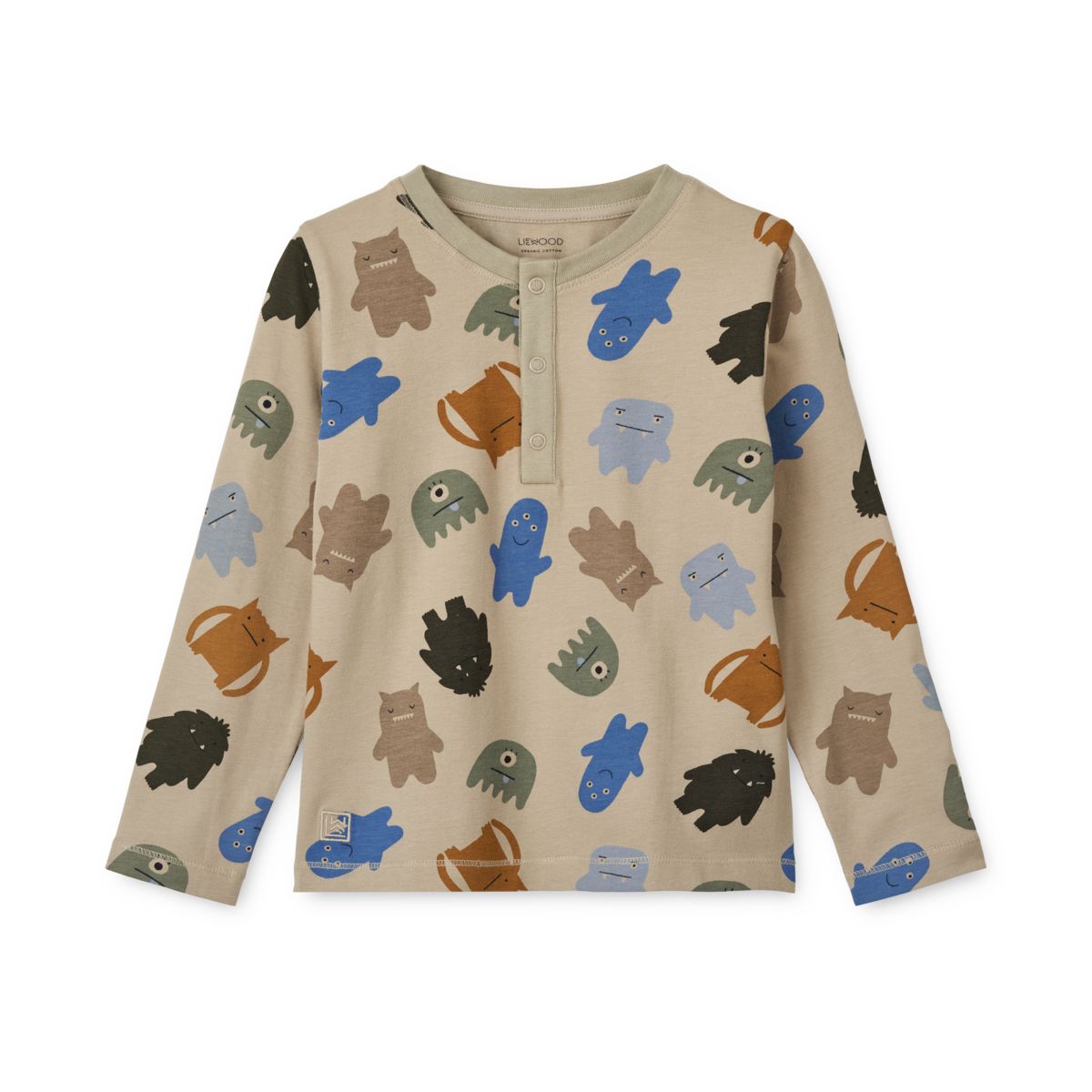 Liewood Wilhelm Printed Pyjamas Set - Monster / Mist - PYJAMAS SET