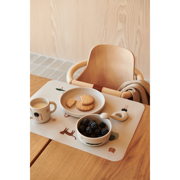 Liewood Coffret repas en silicone Vivi - Safari sandy mix - Ensemble de vaisselle