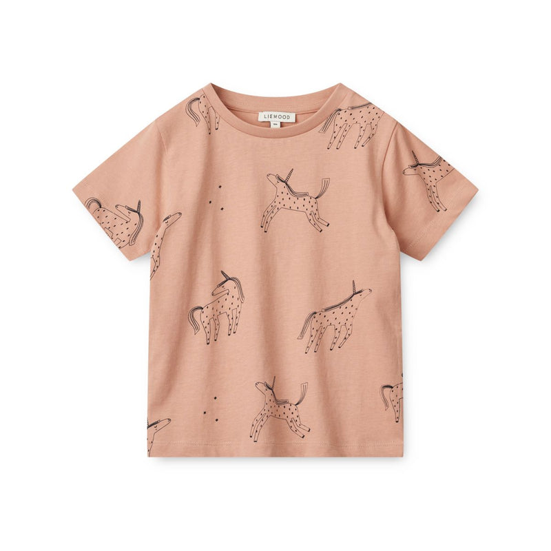 Liewood T-shirt imprimé à manches courtes Apia - Unicorn / Pale tuscany - T-shirt