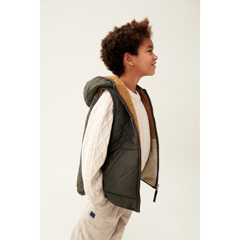 Liewood Veste sans manches réversible Diana - Army brown mix - Weste