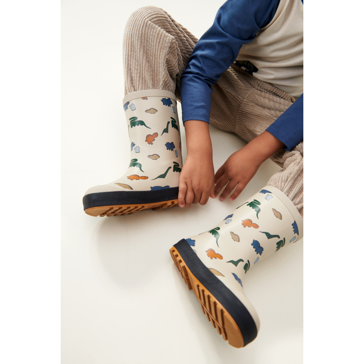 Liewood Bottes de Pluie Thermiques MASON - Dinosaurs / Mist - Bottes de thermique