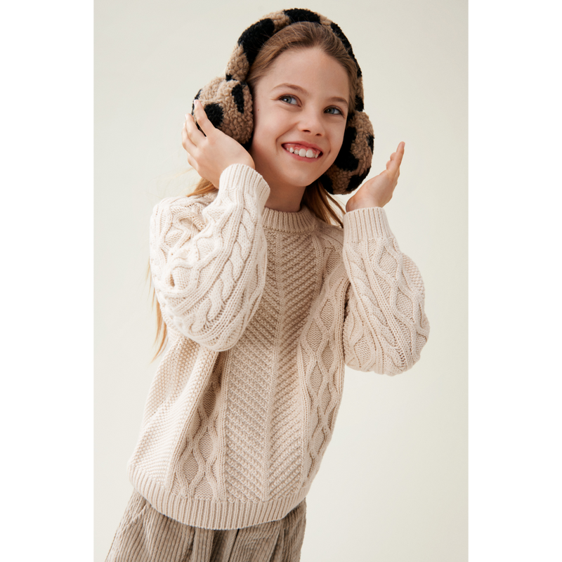 Liewood Cache-Oreilles en Polaire ALBERO - Mega leo / oat mix - Foulard / Cache-cou