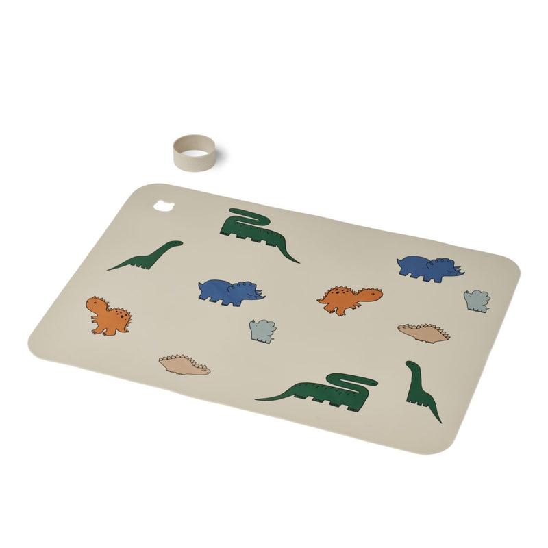 Liewood Set de table Jude - Dinosaurs / Mist - Set de table