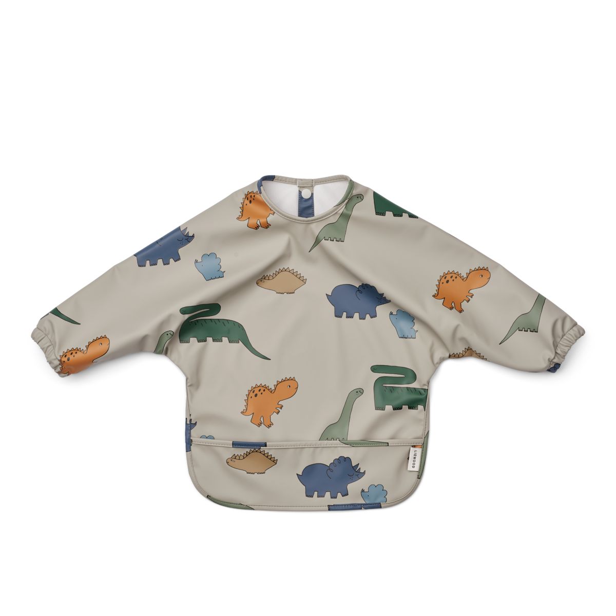 Liewood Bavoir avec Manches à Imprimé MERLE - Dinosaurs / Mist - Tablier