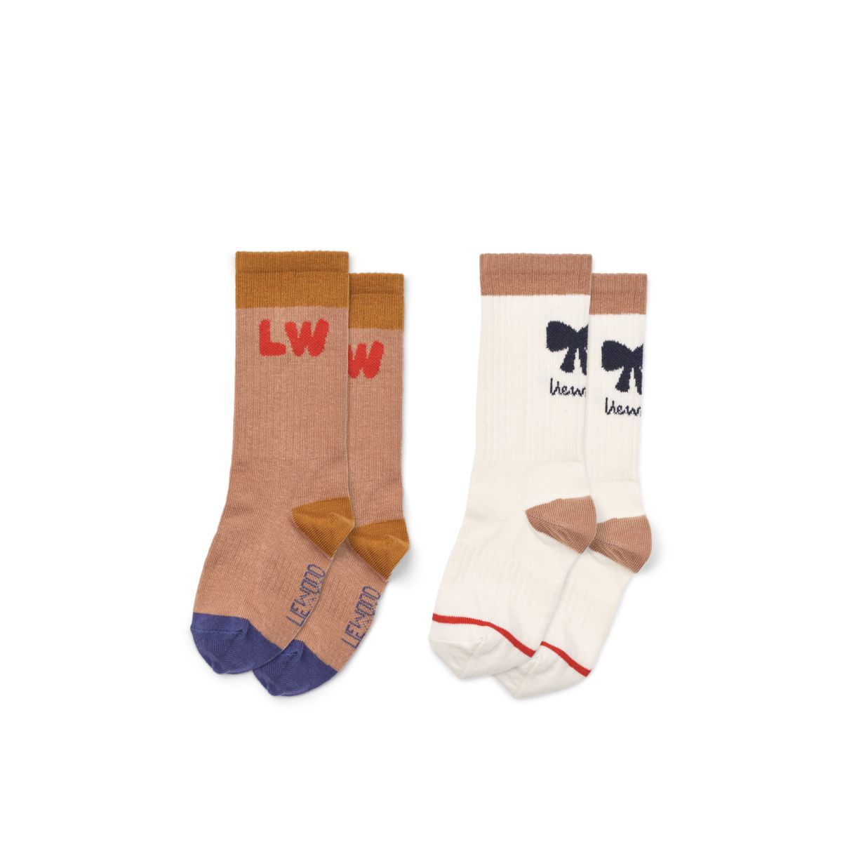 Liewood Lot de 2 chaussettes Annette - Tuscany rose / Creme de la creme mix - Chaussettes/Bas