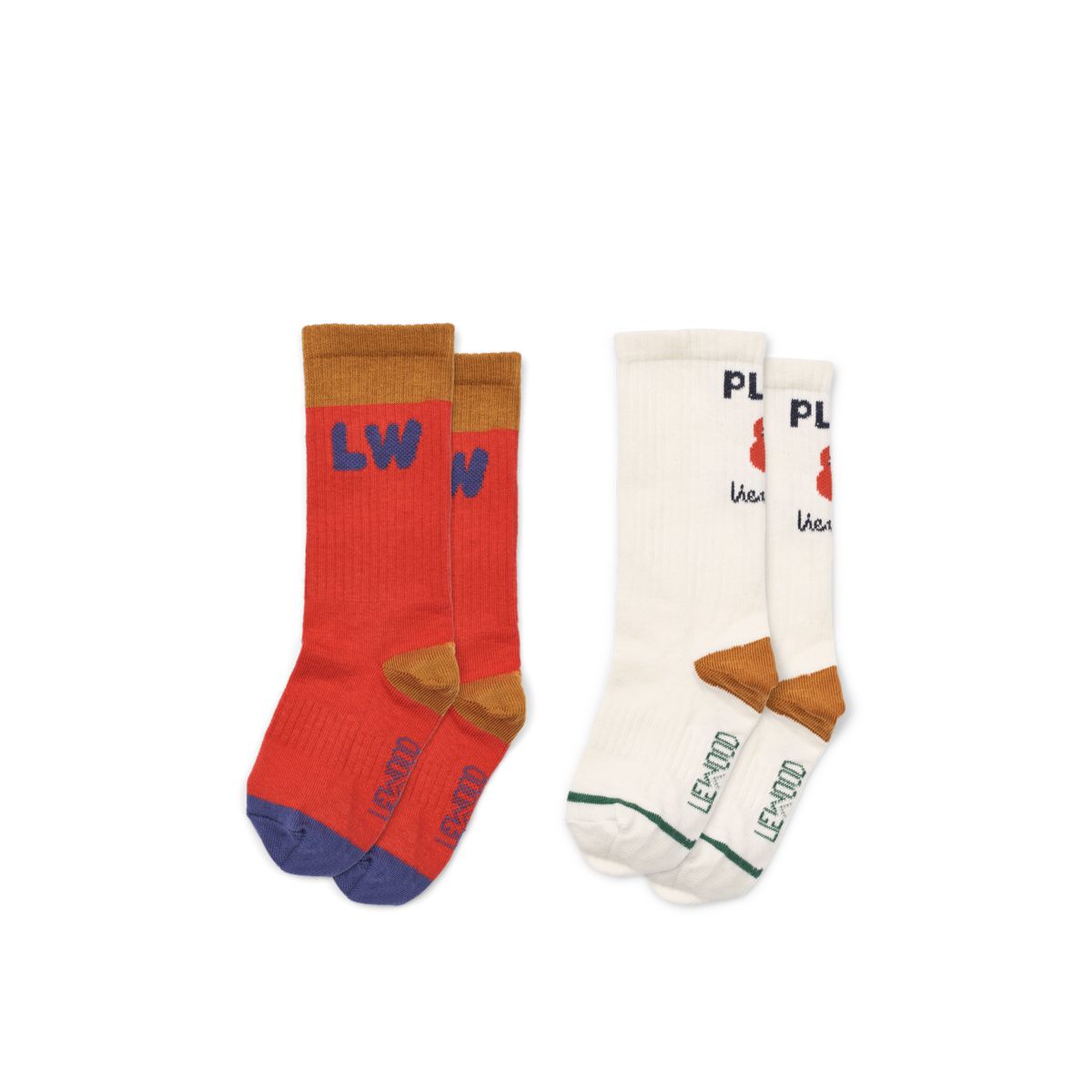 Liewood Lot de 2 chaussettes Annette - Apple red / Creme de la creme mix - Chaussettes/Bas