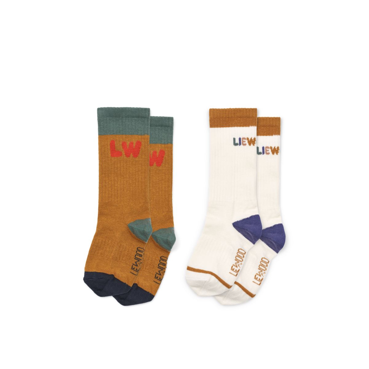 Liewood Lot de 2 chaussettes Annette - Creme de la creme / Golden caramel mix - Chaussettes/Bas