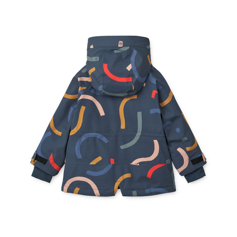 Liewood Blouson de ski Kalle - Graphic swirls / Classic navy - Veste