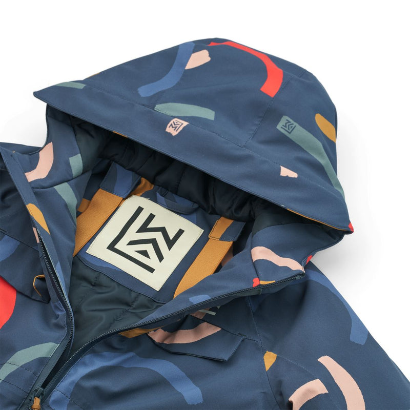 Liewood Blouson de ski Kalle - Graphic swirls / Classic navy - Veste