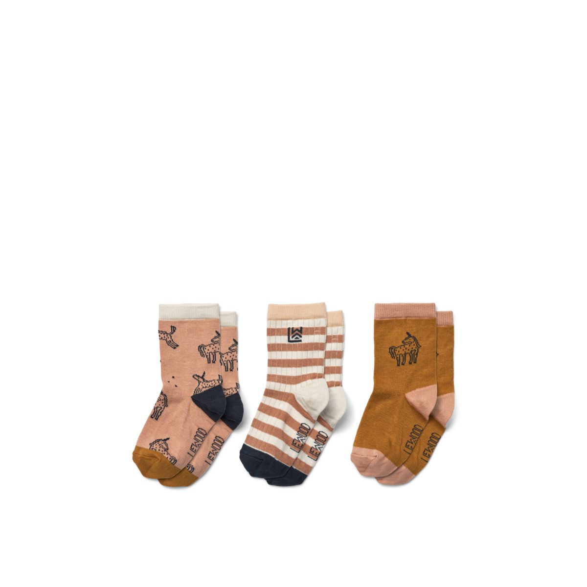 Liewood Lot de 3 chaussettes Silas - Unicorn / Pale tuscany mix - Chaussettes/Bas