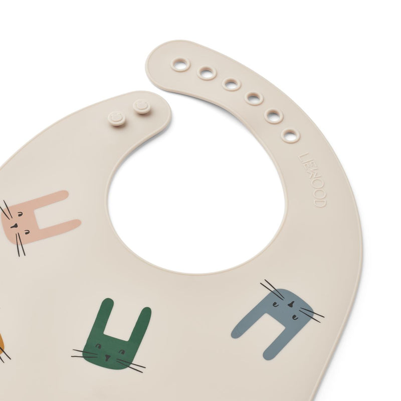 Liewood Lot de 2 bavoirs en silicone Tilda - Bunny / Sandy - Bavoir