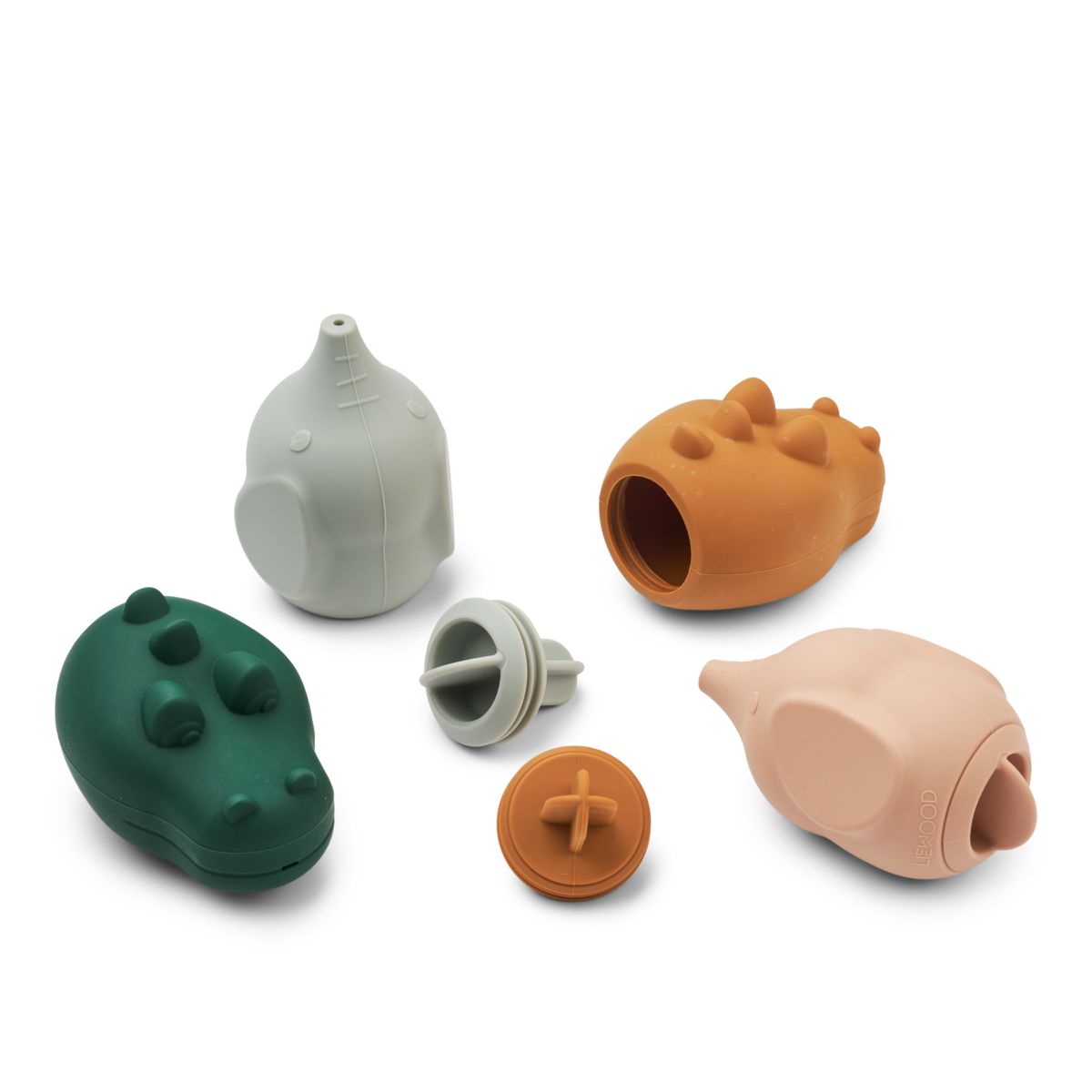 Liewood Jouet Compressible CAROLINA, Lot de 4 - Dove blue multi mix - Jouet de bain