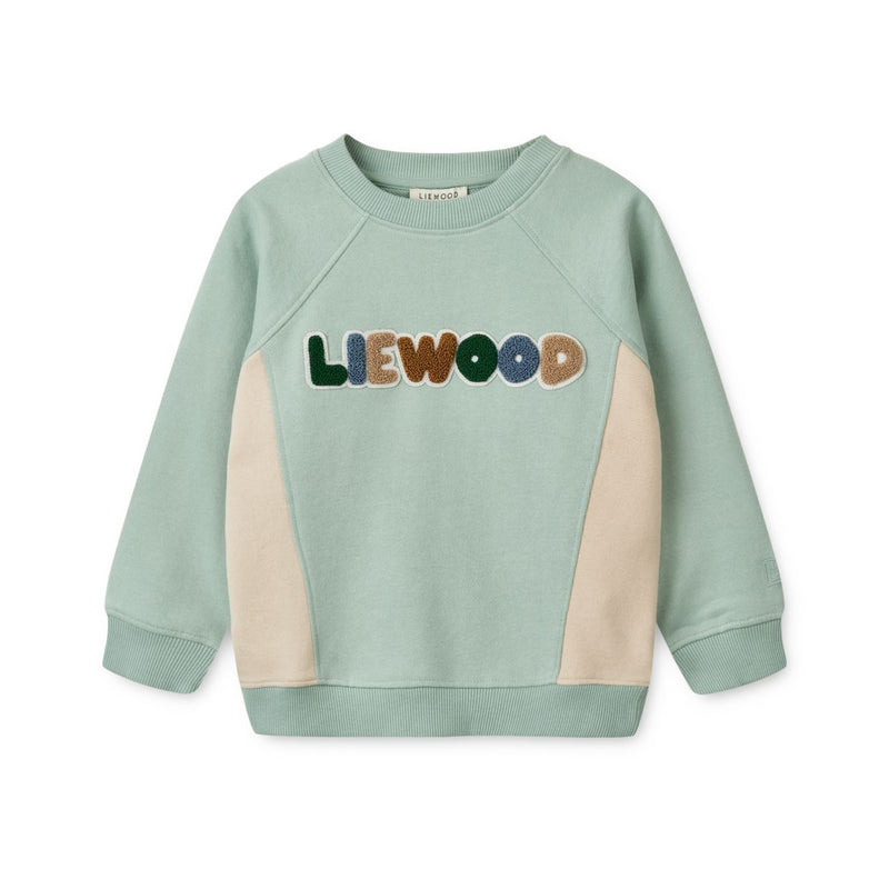 Liewood Sweatshirt Placement Aude - Ice blue / Sandy - Pull