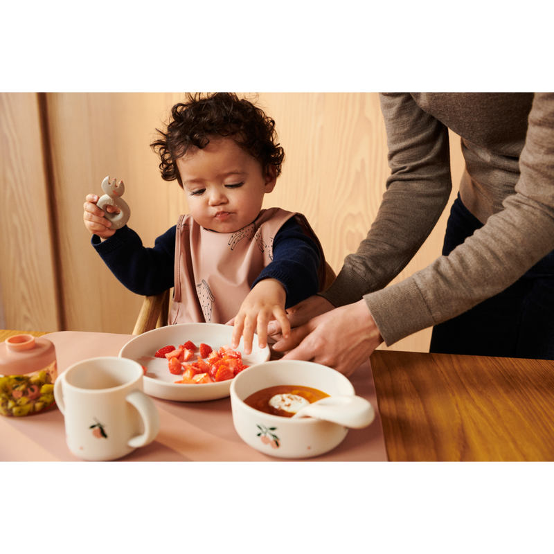 Liewood Coffret repas en silicone Vivi - Peach / Sea shell mix - Ensemble de vaisselle