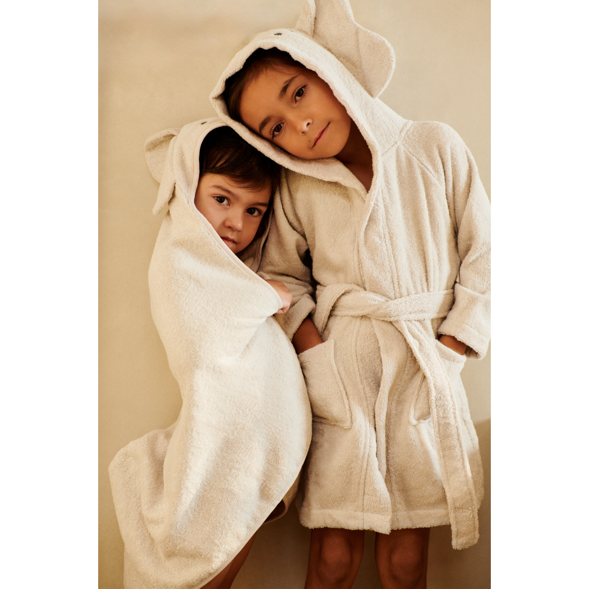 Liewood Peignoir Lily Elephant - Sandy - Serviettes / Gants de toilettes