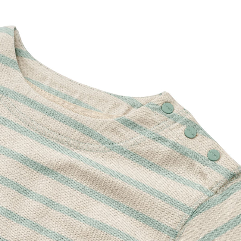 Liewood T-Shirt Bébé À Rayures Farah - Y/D Stripe Ice blue / Sandy - Pull