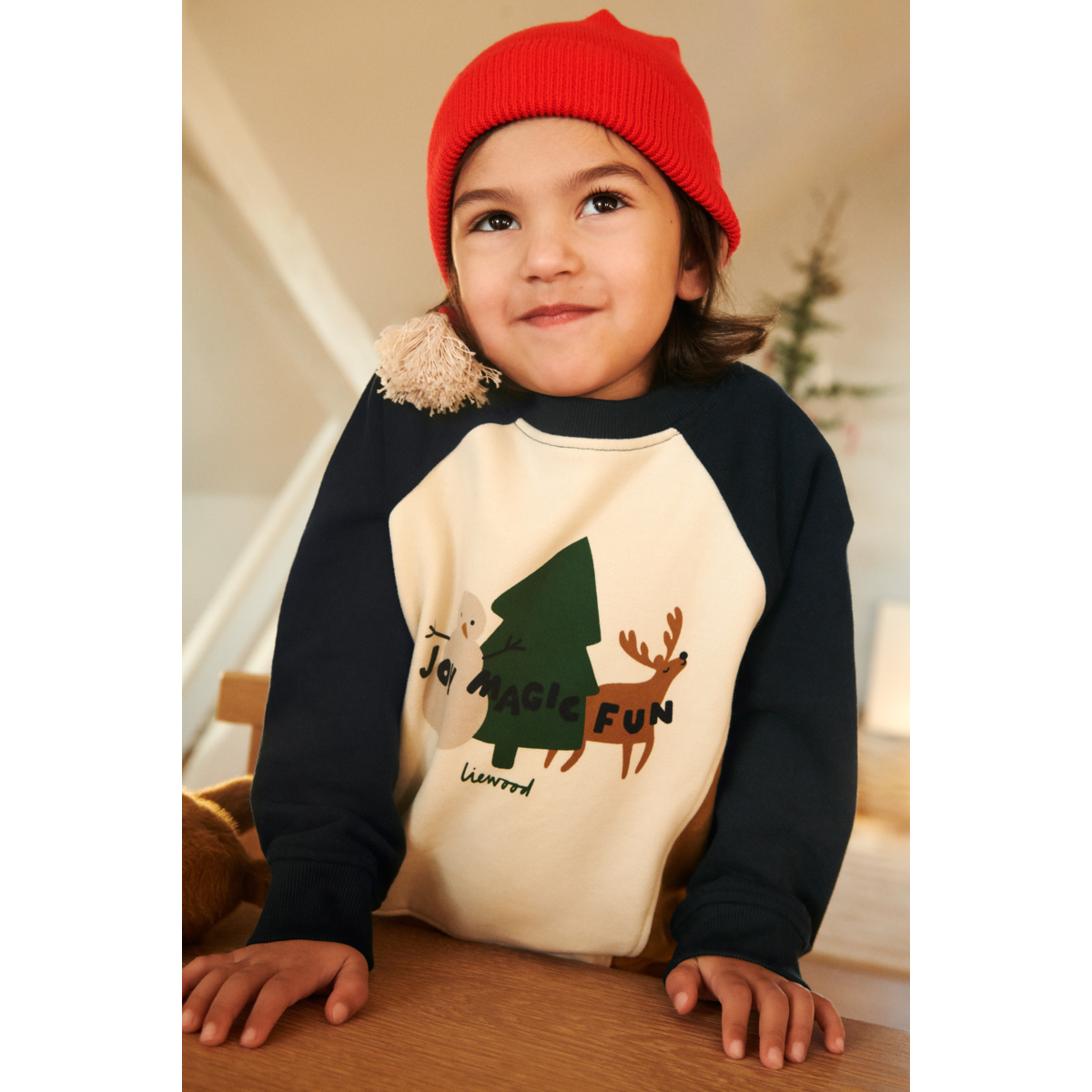 Liewood Sweatshirt Placement Aude - Holiday friends / Sandy - Pull