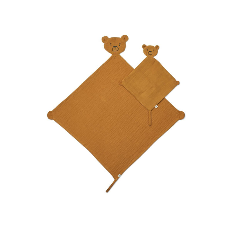 Liewood Ensemble de doudous Alya Bear - Golden caramel - Doudou