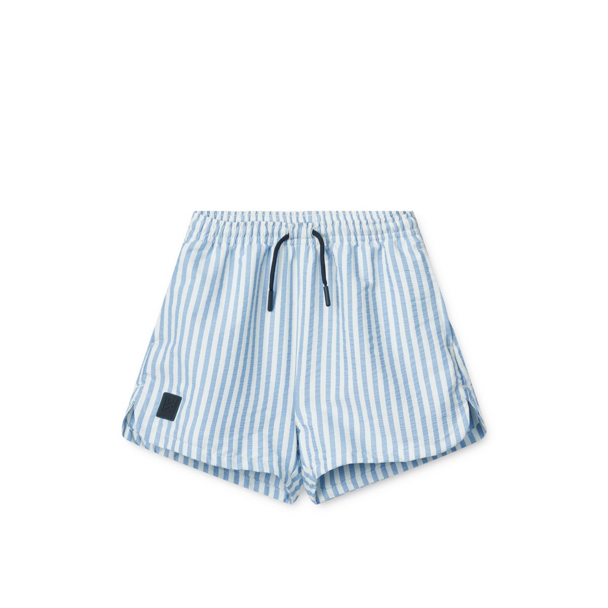 Liewood Aiden Seersucker Board Shorts - Y/D stripe Riverside / Creme de la creme - BOARD SHORTS