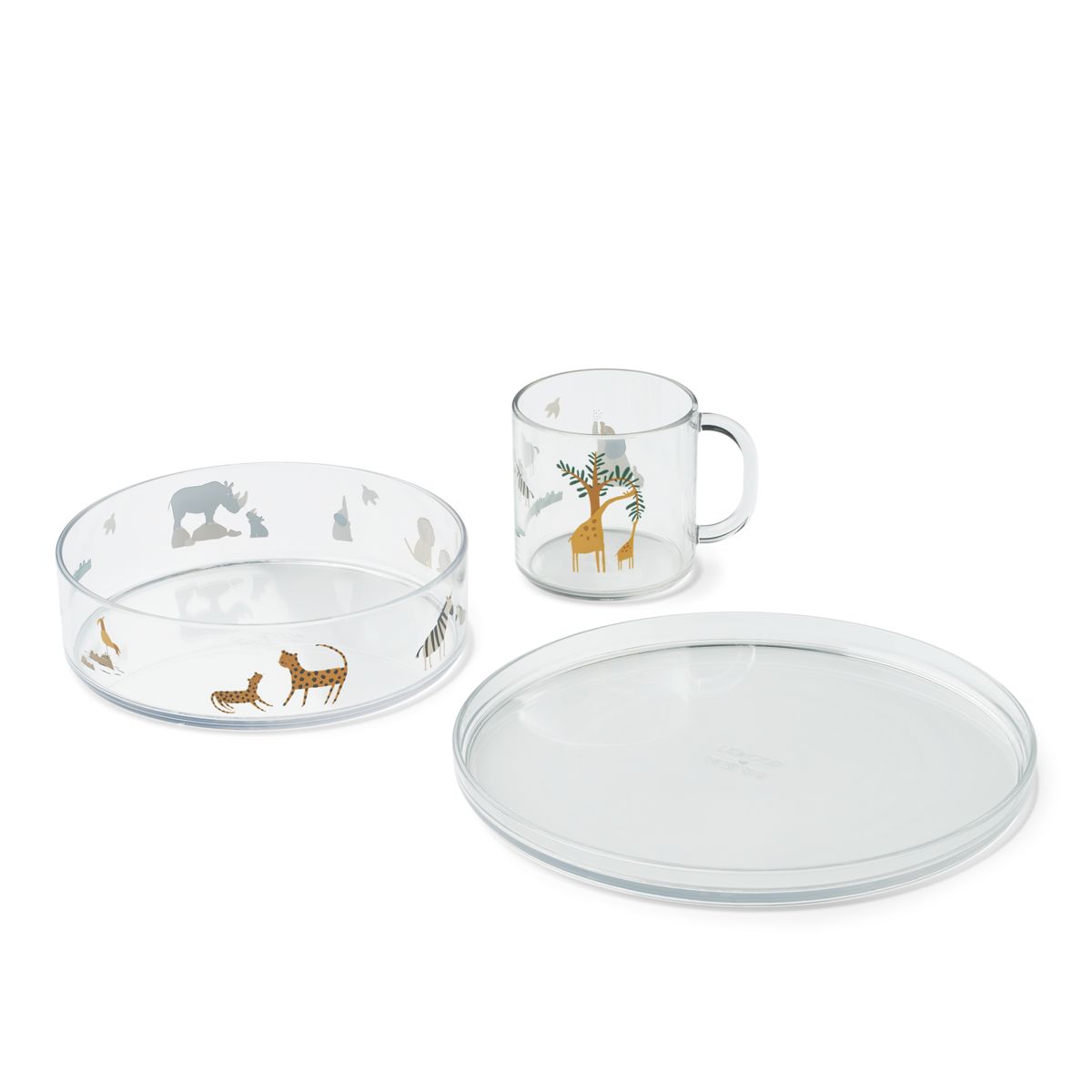 Liewood Set de table en Tritan imprimé Siva - All together / Sandy - Ensemble de vaisselle
