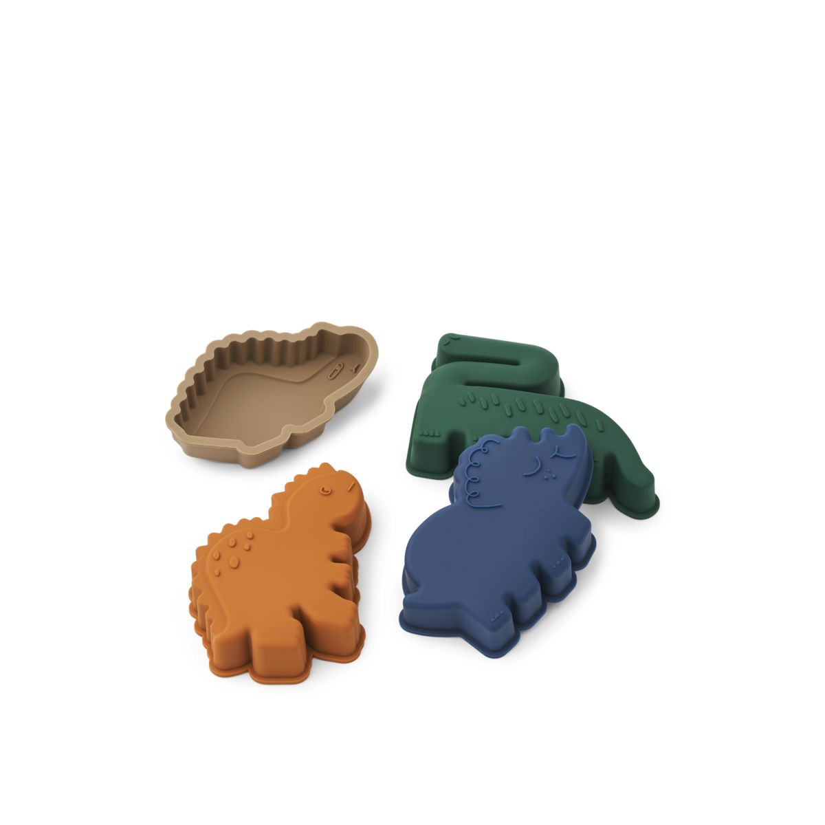 Liewood Lot de 4 moules à sable GILL Dino - Dinosaurs / Mist - JOUETS EN SABLE