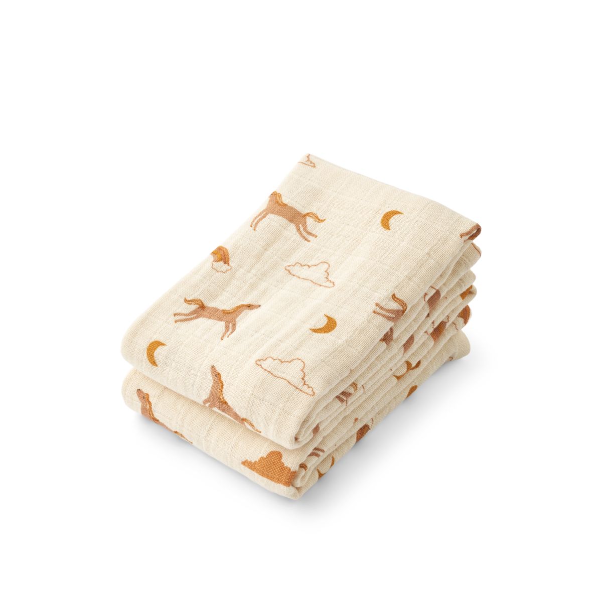 Liewood Lot de 2 langes en mousseline Lewis - Dream / Ecru - Langes en mousseline