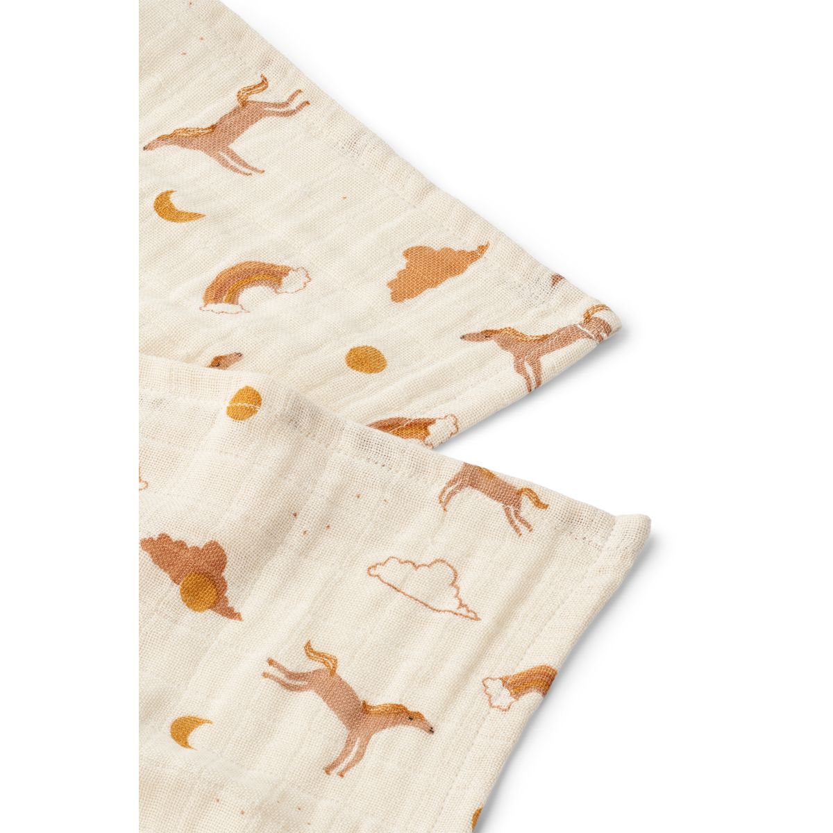 Liewood Lot de 2 langes en mousseline Lewis - Dream / Ecru - Langes en mousseline