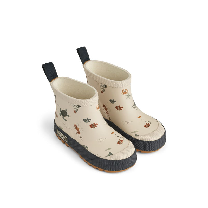 Liewood Bottes de pluie courtes Tekla - Sea creature / Sandy - Botte de pluie