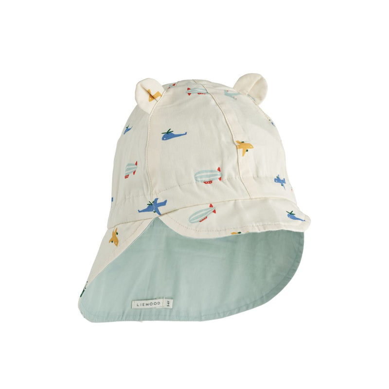 Liewood Chapeau de soleil réversible Gorm - Aviator / Ecru - Chapeaux & Casquettes
